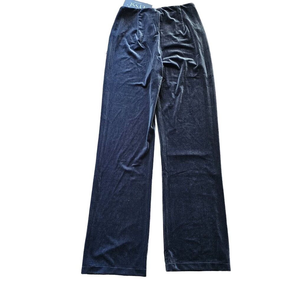 Women's Medium Lysse Velvet Solid Charcoal Pants NWT